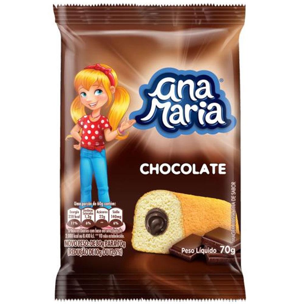 BOLINHO ANA MARIA 70G CHOCOLATE - lavagnoli