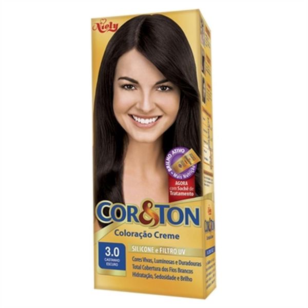 TINTURA COR E TON 3.0 CASTANHO ESCURO - lavagnoli