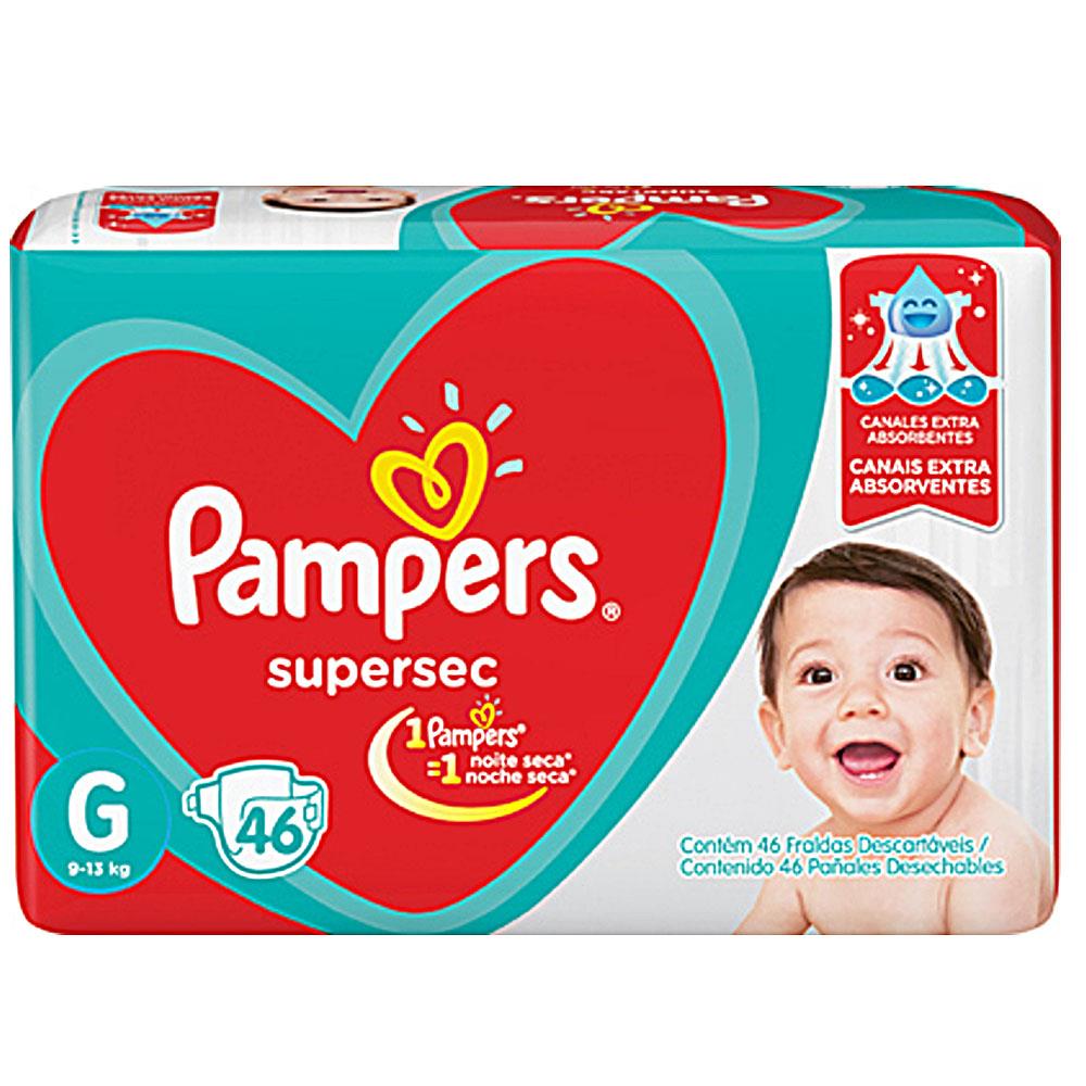 FRALDA PAMPERS SUPERSEC HIPER 46UN G - lavagnoli