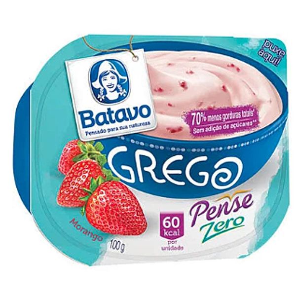 IOGURTE BATAVO GREGO PENSE ZERO 100G MORANGO - lavagnoli