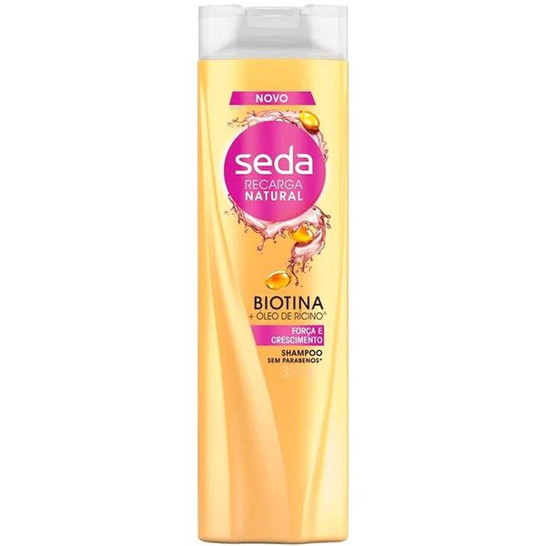 Shampoo Seda 325ml Biotina e Oleo de Ricino - CAPILAR, Shampoo, Queda- na  Loja AKAI