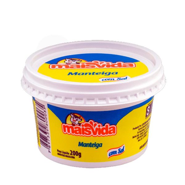 MANTEIGA MAIS VIDA 200G COM SAL lavagnoli