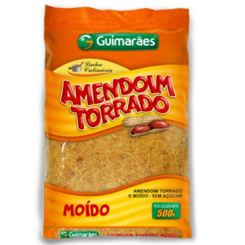 AMENDOIM TORRADO GUIMARÃES 500G MOÍDO - lavagnoli