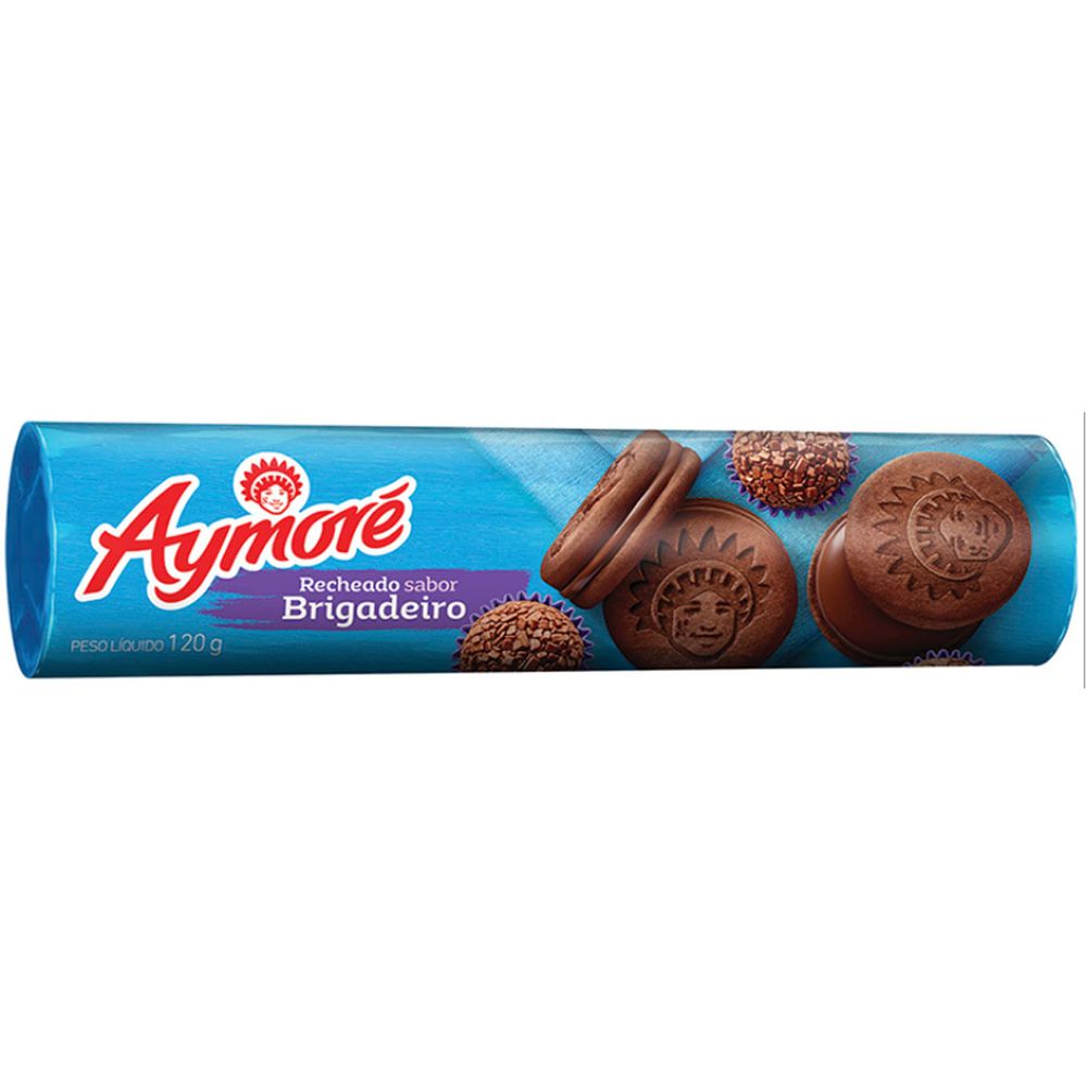 BISCOITO RECHEADO AYMORÉ 120G BRIGADEIRO - lavagnoli
