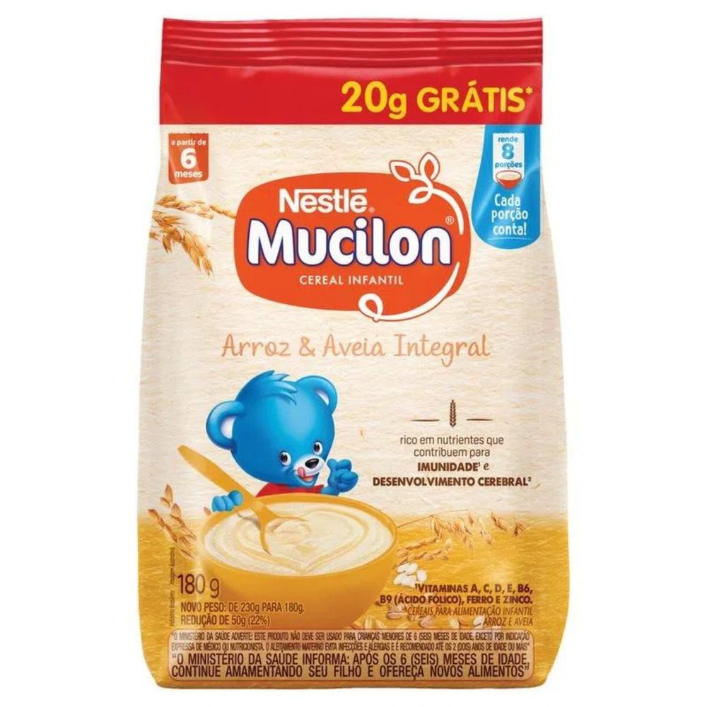 Mingau Mucilon Leve 180g Pague 160g Arrozaveia Lavagnoli