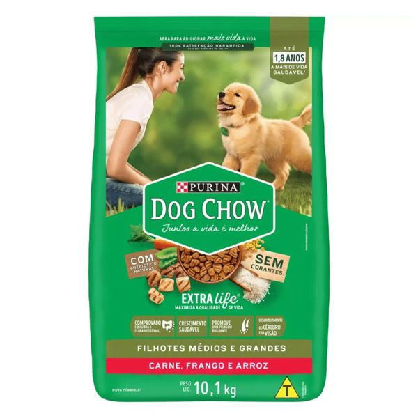 RAÇÃO DOG CHOW EXTRA LIFE FILH 10.1KG CARNE/ARROZ/FRANGO lavagnoli