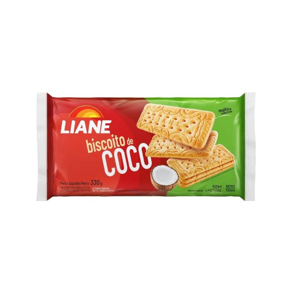 BISCOITO LIANE 330G COCO - lavagnoli