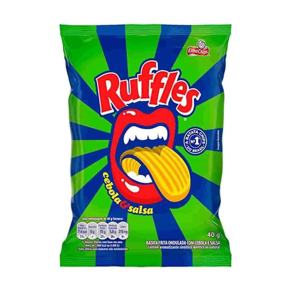 BATATA RUFFLES 40G CEBOLA/SALSA - lavagnoli