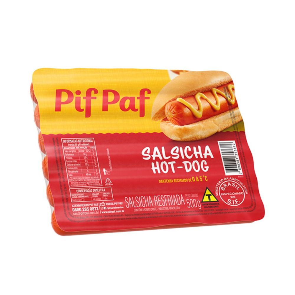 Salsicha Pif Paf 500g Lavagnoli 3936