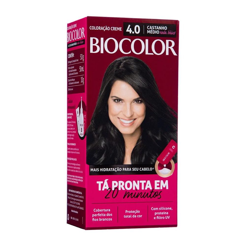 TINTURA BIOCOLOR 4.0 CASTANHO MÉDIO - lavagnoli