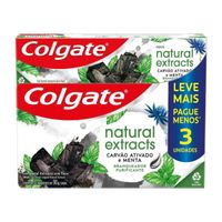 Kit-Creme-Dental-Colgate-Natural-Extracts-3x90g-Carvao