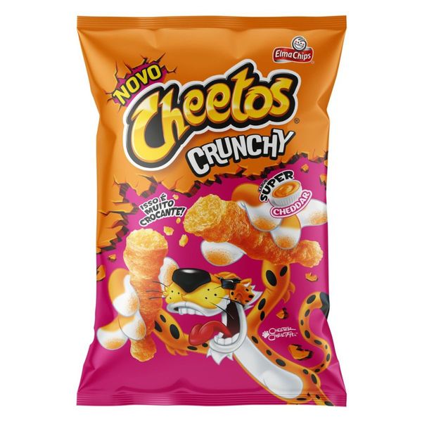 Salgadinho sabor super cheddar pacote com 78g - Cheetos Crunchy