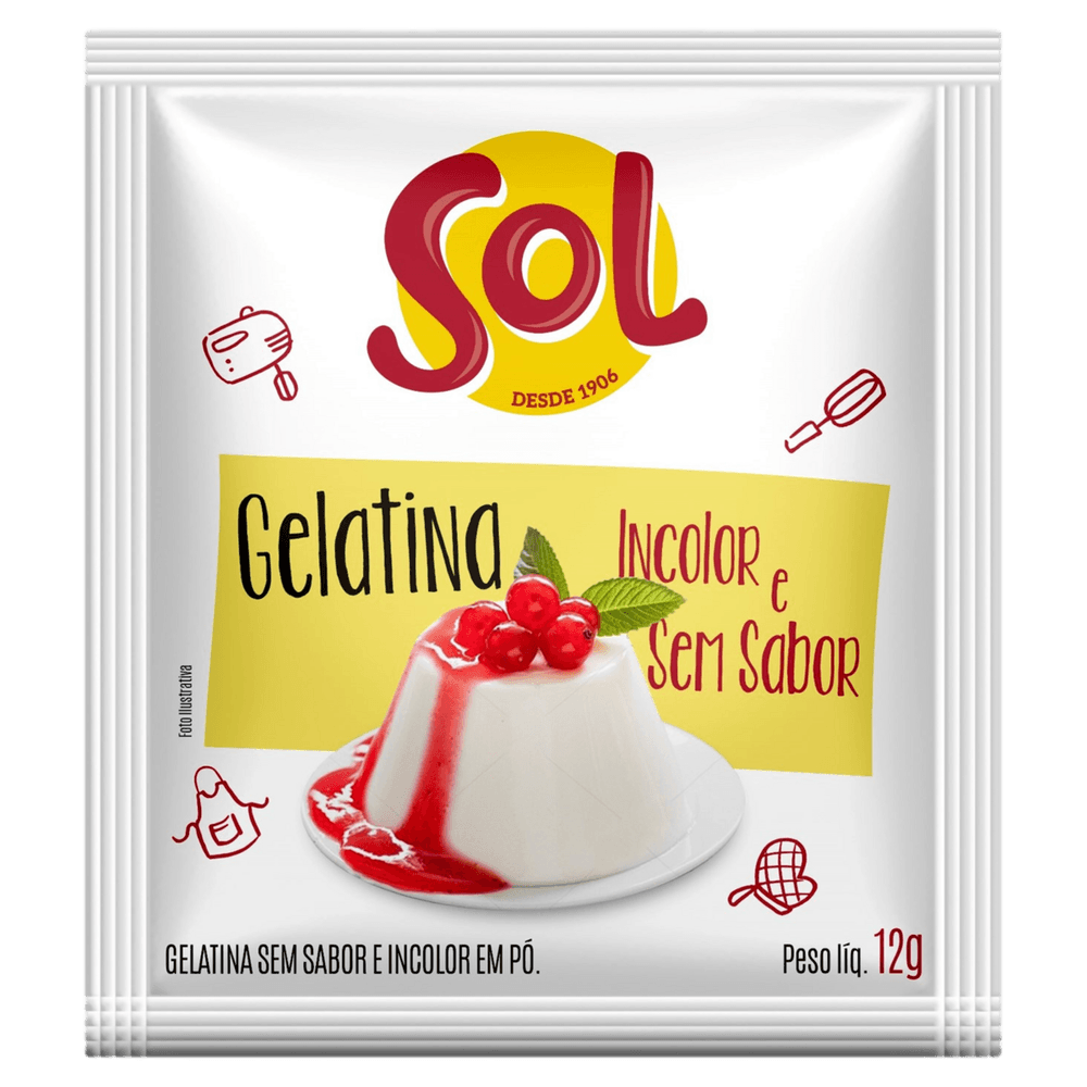 GELATINA SOL SEM SABOR 12G INCOLOR lavagnoli