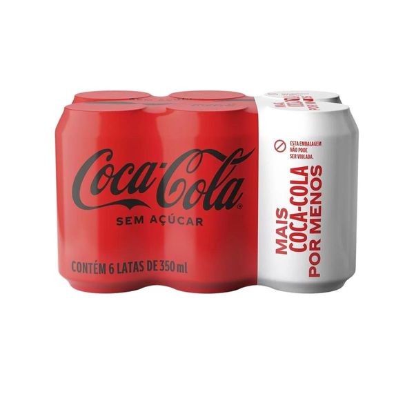 Refrigerante-Coca-Cola-Lata-Sem-Acucar-6x350ml-Pack